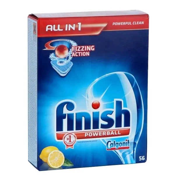 Finish Powerball All in 1 Lemon Dishwashing tablets 56pcs